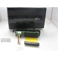 Išorinio USB kietojo disko metalinis 3,5 colio (8,9 cm) USB 2.0 juodos spalvos SATA ir IDE jungtis