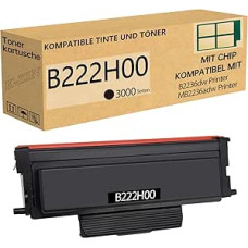 K-ZIN B222H00 B2236 juoda tonerio kasetė su didelės talpos (išmaniąja mikroschema) 3000 puslapių, suderinama su Lexmark B2236dw MB2236adw spausdintuvais Lexmark B222000 B222X00 B222H00 tonerio kasetė (1 pakuotė)