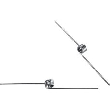 Torsioninės spyruoklės, Torsioninės spyruoklės, vielos skersmuo 1,0 mm, spyruoklinis plienas, Torsioninė spyruoklė 6 mm išorinis skersmuo, ilgis 35 mm, 180 laipsnių spyruoklė