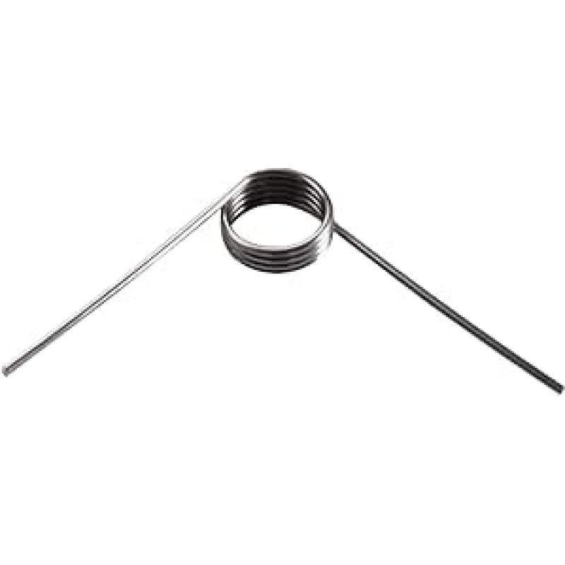 Nerūdijančio plieno sukimo spyruoklės vielos skersmuo 1,2 mm, išorinis skersmuo 16 mm, mechaninės sukimo spyruoklės, pagamintos iš spyruoklinio plieno, (1,2 x 16 mm - 6 apsisukimai - 90°)