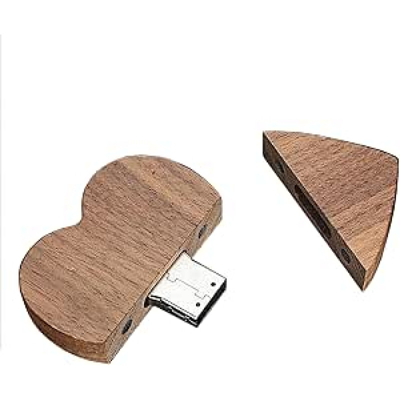 Širdies USB atmintinė medinė 64 GB, TATMOHIK USB 3.0 USB atmintinė Dovanų itin greitas medinis 