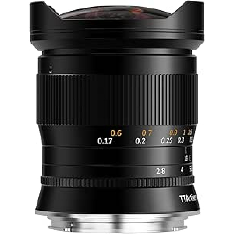 TT Artisan TTAL1128CR Žuvų akies objektyvas 11 mm F 2.8 jungtis 