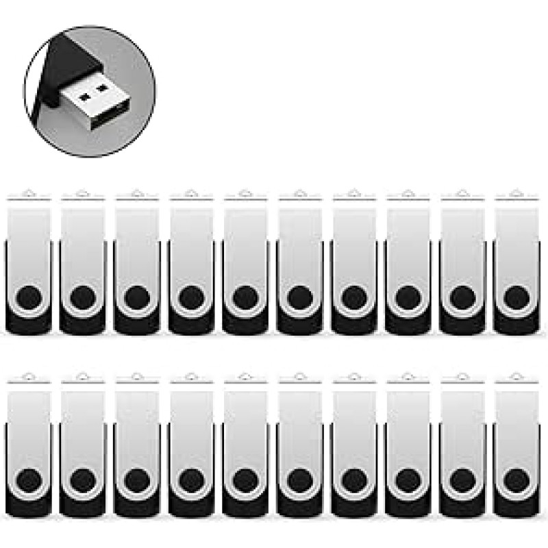 1 GB USB atmintinė, 20 RAOYI USB atmintinių, 1 GB 2.0, 