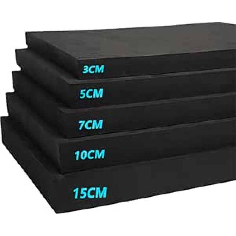 Polyurethan-Schaumstoffplatte mit hoher Dichte, für Sofamatratze, 45D, strapazierfähiger Schaumstoff, multifunktionaler Schaumstoff, 12 cm, 100 x 40 cm, 5 cm