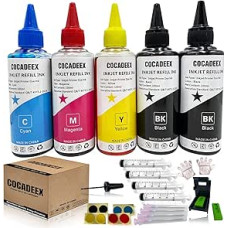 COCADEEX rašalo buteliukas suderinamas su HP 304 arba 304XL rašalo kasete, skirta ENVY 5010, 5020, 5030, 5032, 5050, DeskJet 2622, 2630, 2632, 2633, 2634, 3720, 3730, 3733, 3733, 3733 5 x 3. 5 75 cm. 0 3760