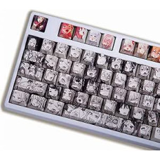 Raktų dangteliai Japonijos Anime Keycap rinkinys PBT dažų sublimavimo Custom Keycaps OEM profilio klavišų dangteliai ANSI išdėstymo Cherry MX jungiklio mechaninei klaviatūrai