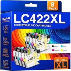 Kuva LC422XL spausdintuvo kasetės suderinamos su Brother LC422 422XL, skirtos MFC-J5340DW MFC-J5345DW MFC-J5740DW MFC-J5740DW MFC-J6540DW MFC-J6940DW (8 vnt.)