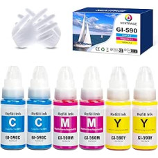 NEXTPAGE GI-590 GI-590 rašalo buteliukas GI-590 GI590 rašalas GI 590 GI-590C GI-590M GI-590Y Cyan Yellow Magenta Suderinamas su Canon PIXMA G1500 G1500 G1501 G1510 G2500 G2501 G2510 G2510 G2500 G3500 G3501 G3510 G3510 G3500 G3501 G3510