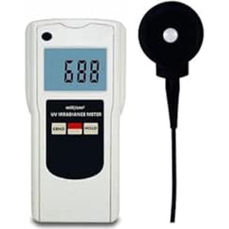 UV detektorius Skaitmeninis UV spinduliuotės matuoklis AM23 UV spinduliuotės matuoklis UVA UVB UV šviesos išėjimo matuoklis 2,000mW/20.00mW/200.0mW/cm² saulės šviesai matuoti (AM23-UVB)