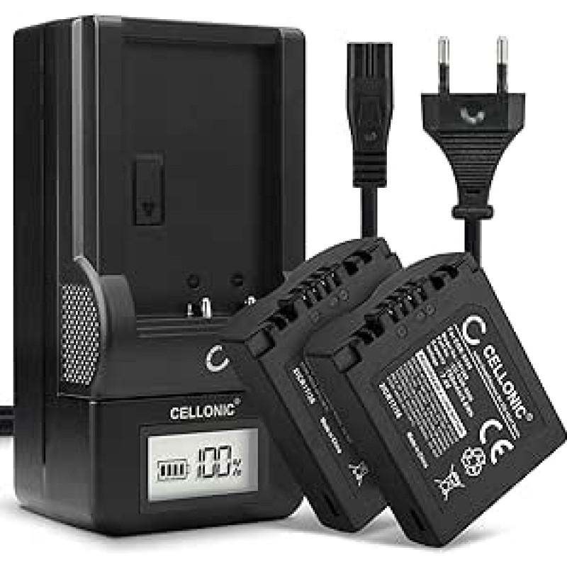 CELLONIC 2 x fotoaparato atsarginė baterija CGA-S006, DMW-BMA7, skirta 