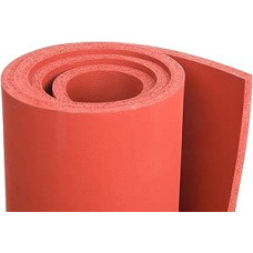 500 x 1000 mm raudonas silikoninis putų gumos kilimėlis, minkštos kempinės lakštai, plokščios putos, savavališkai supjaustytos, lanksčios/20 mm