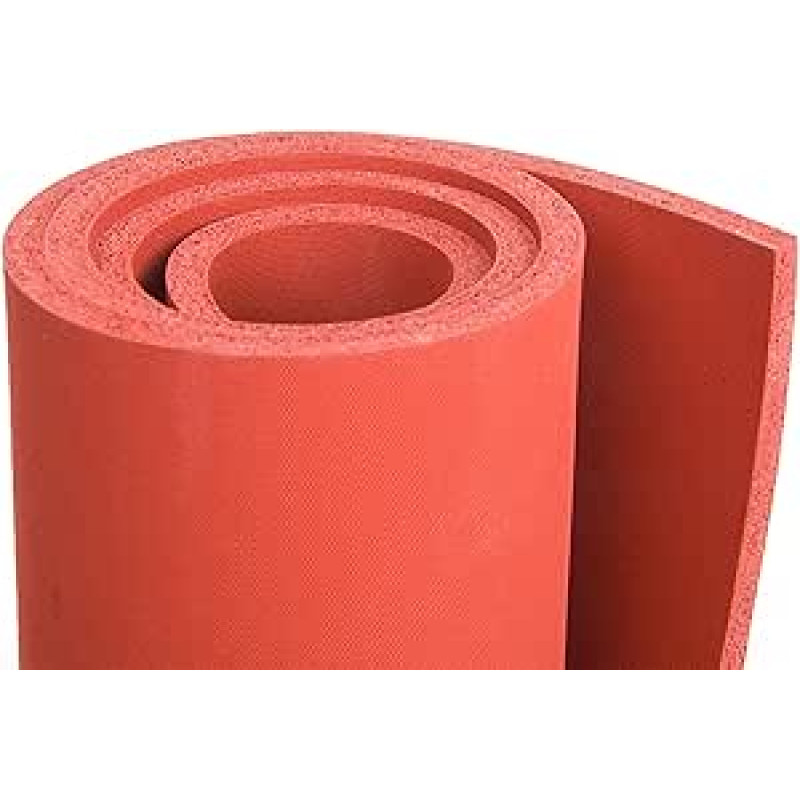 500 x 1000 mm raudonas silikoninis putų gumos kilimėlis, minkštos kempinės lakštai, plokščios putos, savavališkai supjaustytos, lanksčios/20 mm