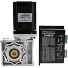 Nema34 Schrittmotor 86 x 86 ir NMRV040 Schraubendrehmoment-Reduzierstück 5/7,5/10/10/10/15/20/25/30/30/40/50/60/80/100 Eingang 14 mm Ausgang 18 mm (Spalva : 12N žingsninis variklis, Dydis : Verhältnis 100 )
