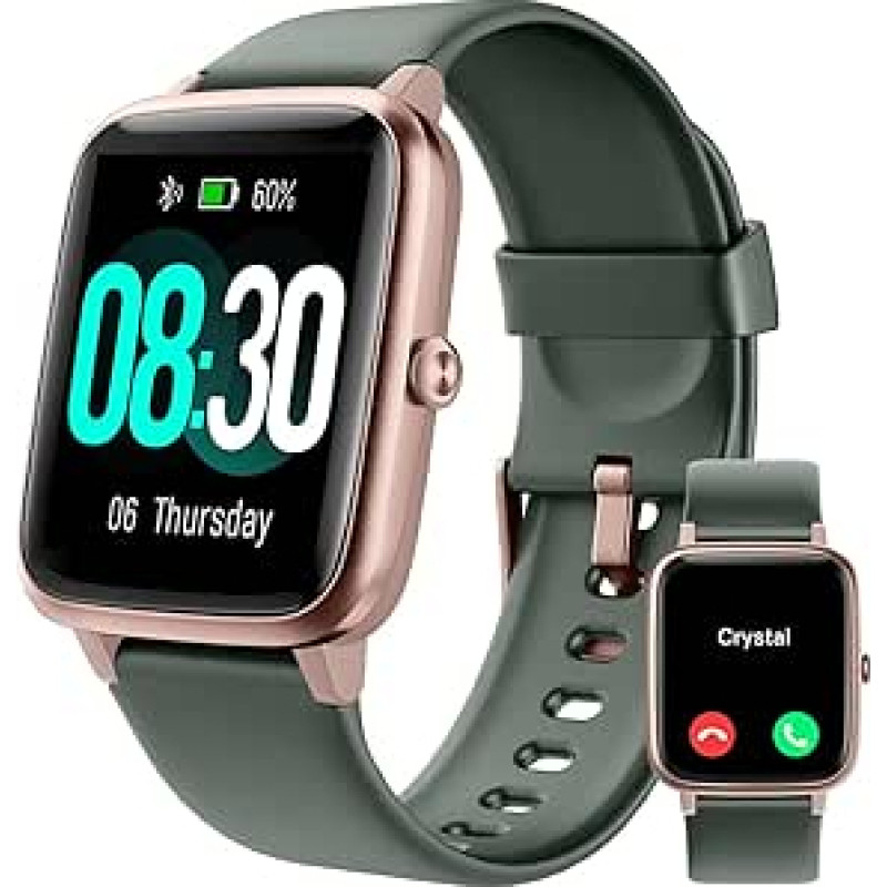 GRV išmanusis laikrodis, vyriškas fitneso laikrodis su širdies ritmo monitoriumi, žingsniamačiu, miego monitoriumi, 9 treniruočių režimais