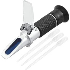 Proster Red Wine Refractometer - Hand Held Refractometer for Determining Sugar and Alcohol Content (0-40% Brix & 0-25% Alcohol) - Ideal for Wine, Bourbon, Vodka, Gin, Tequila and More