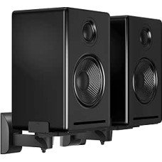 suptek SPM201XL Dvigubas šoninis knygų spintos garsiakalbių laikiklis Sieninis laikiklis dideliems aplinkos garsiakalbiams Išlaiko iki 30 kg