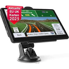 NEWFUN navigacijos prietaisai automobiliui, GPS navigacijos prietaisai sunkvežimiams, 2025 Europos žemėlapiai, 5 colių navigacijos prietaisas automobiliui, nemokamas žemėlapio atnaujinimas, su įspėjimu apie greitį POI, vadovavimas balsu