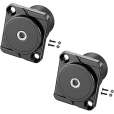 PENGLIN 2 x D tipo TRS 3,5 mm stereofoninis adapteris, montavimo lizdas, ausinių, išmaniųjų telefonų ir garso įrenginių jungtis