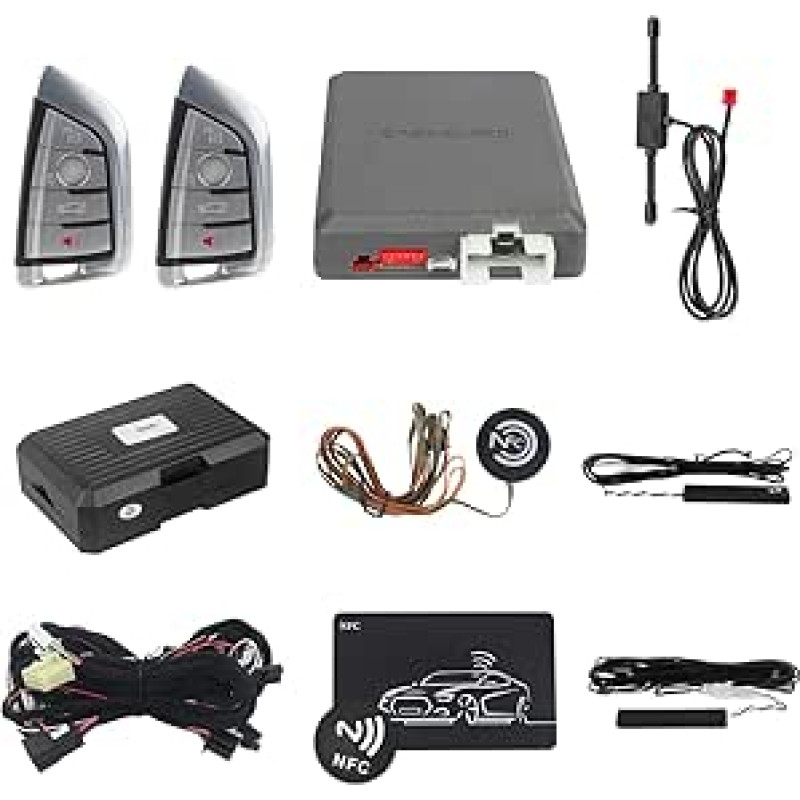 EASYGUARD EC211PP-BM2-NFC-C2 Išmanusis raktas PKE Passive Keyless Entry Remote Starter NFC Lock Unlock Fit for Push to Start BMW 6S M6 E63 E64 // X1 E84 X3 E83 // X5 X5M E70 // Z4 E89 Automatic Transmission