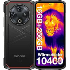 DOOGEE Fire 6 Thermal Imaging Camera Outdoor Mobile Phone Without Contract 10400mAh 256GB + 16GB/2TB TF Outdoor Smartphone Android Construction Site Mobile Phone 6.56 Inch Display 50MP Camera