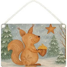 Ponas ir ponia Panda Ženklas Voverė Kalėdų dizainas DIN A4 - Dovana, Gera skaidrė, Laimingų Naujųjų Metų, Medinė lenta, Kalėdų sveikinimas, Durų ženklas, Naujieji Metai, Medinis ženklas, Medinis paveikslėlis, Frohe, Familie