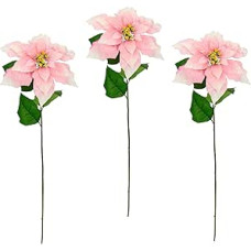 Dirbtinė puansetija gėlė su blizgučiais Dirbtinė gėlė puansetija Kalėdos Vienintelė gėlių šaka Kalėdų dekoracijos Kalėdų gėlė Kalėdų puokštė Dovanų stalo puošmena Stalo puošmena Stalo puošmena