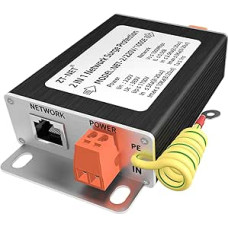 RJ45 prievadas 2 in 1 Ethernet Gigabit apsauga nuo viršįtampių ir maitinimo šaltinio, tinklo kameros apsauga nuo viršįtampių stebėjimo sistemai, aliuminio lydinys