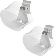shinar Set of 2 Metal Wall Brackets Compatible with Sonos Era 300, Swivelling up to 360°, Tilting -70°/+70° (Up and Down, Left and Right) with Cable Management Max. 12 kg, White
