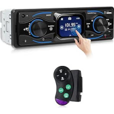 NHOPEEW 1 DIN automobilinis radijas su 2,7 colių jutikliniu ekranu - MP3 radijo stotelė, laisvų rankų įranga, ISO sąsaja, ekvalaizeris, FM, 