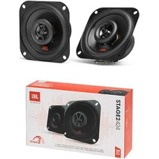 2 garsiakalbiai Suderinama su JBL Stage2 424 Coaxial 2-Way Square 10,00 cm 100 mm 4 colių 25 Watt RMS 150 Watt Max 4 Ohm 88 dB SPL Automobilis Viena pora