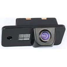 Reversing Camera Waterproof Night Vision Car Rear View Camera Parking Aid Reversing System Number Plate Light (Black) for A1 A3 A4 A5 A6 RS4 TT Q5 Q7 VW Passat R36 (Model A = Screw Connector Style)