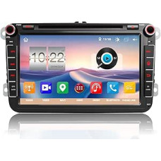 8 Inch 4G + 64G Android 13 Car Radio with Sat Nav for VW T5 Golf 5 6 Polo Sharan Seat Passat Tiguän, Double DIN Radio IPS Screen Media Receiver with CarPlay Android Car Bluetooth PDC RDS CD