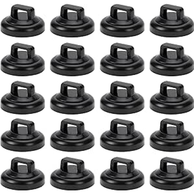 Magnetiniai kabelių segtukai su nailoniniais kabeliukais, 19 mm, sukibimo įtaisai, skirti naudoti pastatuose, jūroje, jūreivystės reikmėms, elektrinei įrangai (20, schwarz)