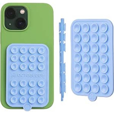 OCTOBUDDY Dvigubas dvipusis silikoninis siurbtuko laikiklis mobiliajam telefonui - laisvų rankų siurbtuko laikiklis asmenukėms ir vaizdo įrašams - suderinamas su 