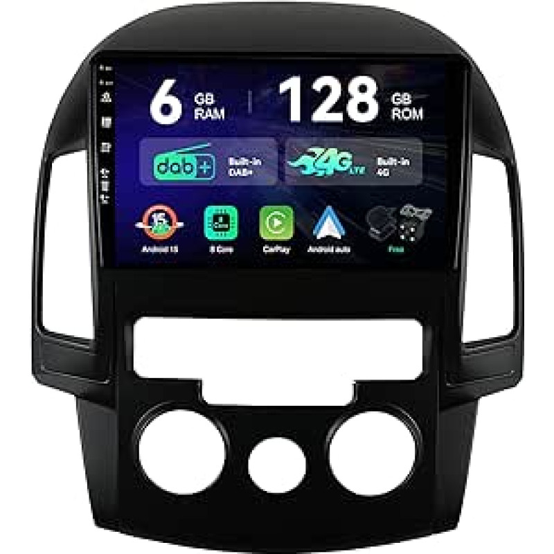 [6G+128G | Integruotas DAB+ 4G] - MSD automobilinis radijas Hyundai I30 (2006-2011) | Android 15 GPS navigacijos radijas | CarPlay Android automobilio vairo valdymas Dual-Band WiFi DSP | Kamera MIC | Octa-Core 2