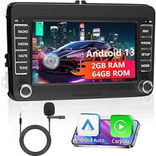 Android 13 Autoradio für VW Golf 5 Tiguan Touran Passat Polo Skoda Caddy Seat Radio Wireless Carplay Android Auto 7 Zoll Touchscreen mit Nai Tinka Volkswagen 7 colių automobilinei stereofonijai