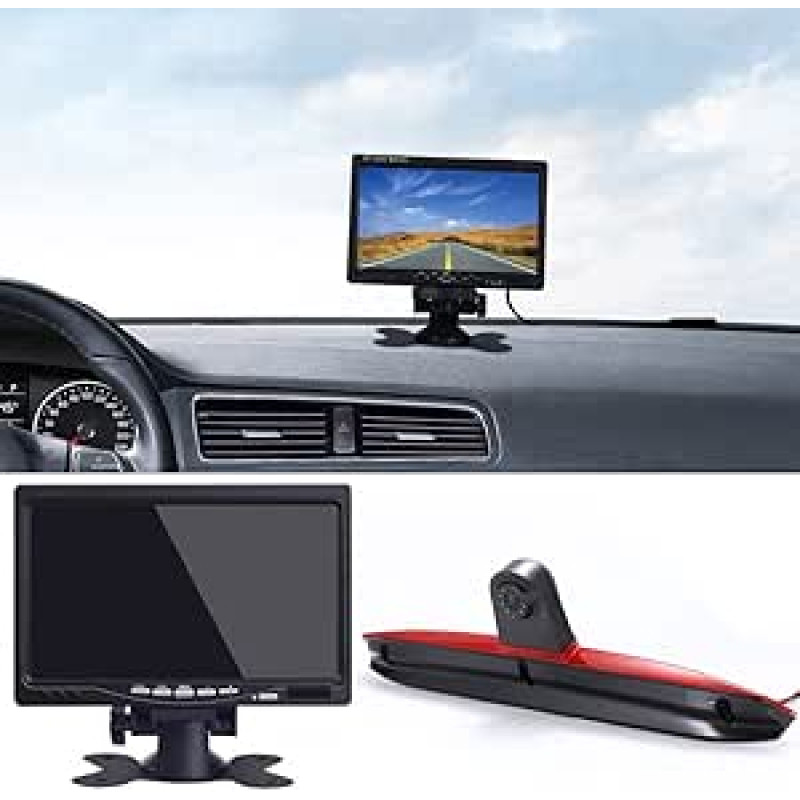 Trečiasis automobilio stogo viršutinis laikiklis HD stabdžių žibintų kamera Stabdžių šviesos stovėjimo kamera atbulinės eigos kamera Mercedes Vito Mixto W639 Gamybos metai 2010/Vito 639 Bj 2019 W447 109 111 114 BLUETEC LWB (su 7