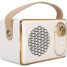 Retro Speaker Cute Vintage Speaker Old Fashioned Good Sound 5.0 TF Card AUX Input USB Flash Drive MP3 Player for Kitchen White