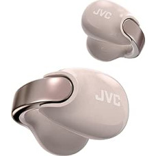 JVC Nearphones HA-NP1T-PN ausinių dizainas - perlų motinos belaidės ausinės, patogiai priglundančios prie ausies, daugiataškis ryšys 