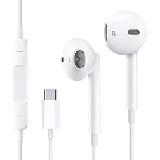 In-Ear-Kopfhörer für Hi-Res Extra Bass-Kopfhörer, HiFi-Audio-Stereo, geräuschisolierende Ohrhörer mit Mikrofon und Lautstärkeregler, kompatibel mit iPh