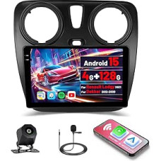 [4G+128G] Inefala Android 15 Autoradio für Renault Lodgy 2021/Dokker 2012-2020 mit Wireless Carplay Android Auto, 9 Zoll Touchscreen Radio Bluetooth mit Navi GPS WiFi RDS/FM SWC Rückfahrkamera Mic