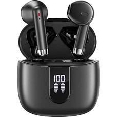 AMPLE Kabellose Ohrhörer für iPad 2025 / iPad Pro 13 (2025) / iPad Pro 11 (2025) True Wireless Kopfhörer mit 58H Spielzeit, Bluetooth 5.4, HiFi-Stereo-Sound, LED-Power-Display, Schwarz