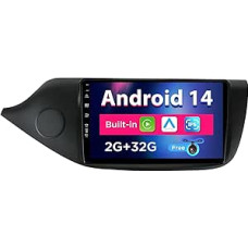 SXAUTO Android 14 IPS automobilinis radijas Kia CEE'd CEED JD (2012-2018) - Integruotas CarPlay / Android Car - atbulinės eigos kamera - 2G + 32G - Valdymas vairu DAB Fast Boot WiFi DSP - 2 DIN 9 colių