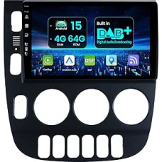 Built-in DAB+|Carplay|DSP Android 15 Car Radio for Mercedes-Benz M-Class W163 ML 350 (1998-2002)|Rear Camera+MIC|4G+64G|WiFi/BT5.0/Steering Wheel Control/RDS