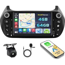 Android 15 4+64GB Autoradio für FIAT Fiorino 2008-2016 mit 7 Zoll Incell Touchscreen, Autoradio 2DIN mit Wireless Carplay Android Auto, FM/RDS Radio BT GPS WiFi Rückfahrkamera + MIC