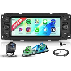 4G+64G Android Car Radio for Jeep Grand Cherokee Wrangler Liberty Chrysler Grand Voyager 300M PT Cruiser RAM 1500 2500 with Wireless Carplay