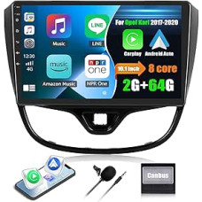 [8 branduolių 2G + 64G] CAMECHO Android 13 automobilinis radijas Opel Karl 2017-2020 su Navi Carplay Android Car, radijas 2 DIN 10 colių ekranas su DSP RDS Bluetooth Mirror Link