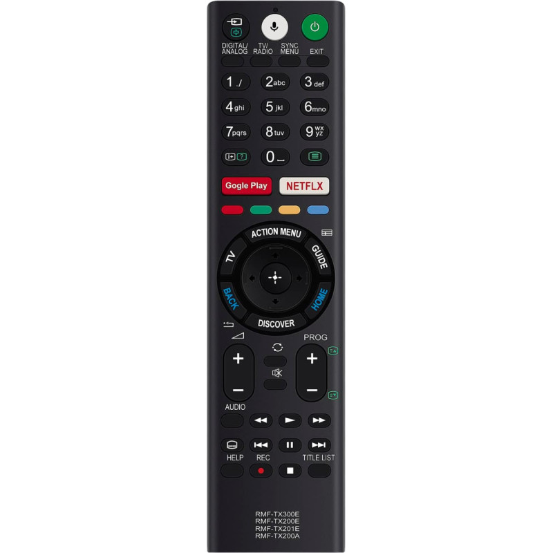 RMF-TX200E Universal Remote Control Suitable for Sony Bravia KD-55XD8599 KD-49XE8077 KD-49XD8305 KD49XD8305 TV, Substitute for RMF-TX201E RMF-TX300E, with Voice Function