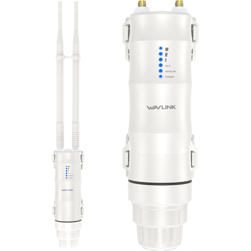 WAVLINK AC600 Lauko dviejų dažnių juostų kartotuvas WiFi prieigos taškas kartotuvas Ap-Mode maršrutizatorius WISP 2.4GHz 150Mbps + 5GHz 433Mbps pasyvus PoE modelis 100M White