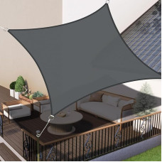 LOVE STORY tentas, stačiakampio formos, 4 x 4 m, atsparus vandeniui, antracito spalvos, apsauga nuo saulės, apsauga nuo vėjo, PES poliesteris, 95 % apsauga nuo UV spindulių lauke, terasoje, balkone, sode